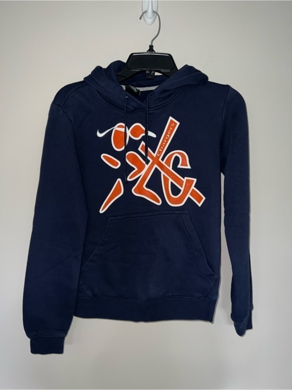 Navy blue and orange Stagg Chargers Hoodie Nike Small